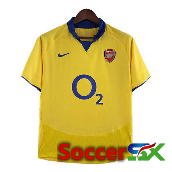 Arsenal Retro Away Jersey Yellow 2003-2005
