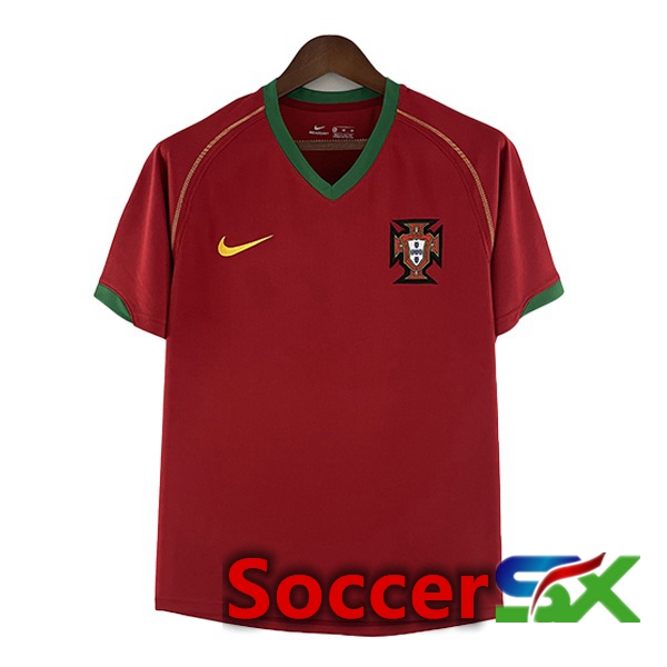 Portugal Retro Home Jersey Red 2006