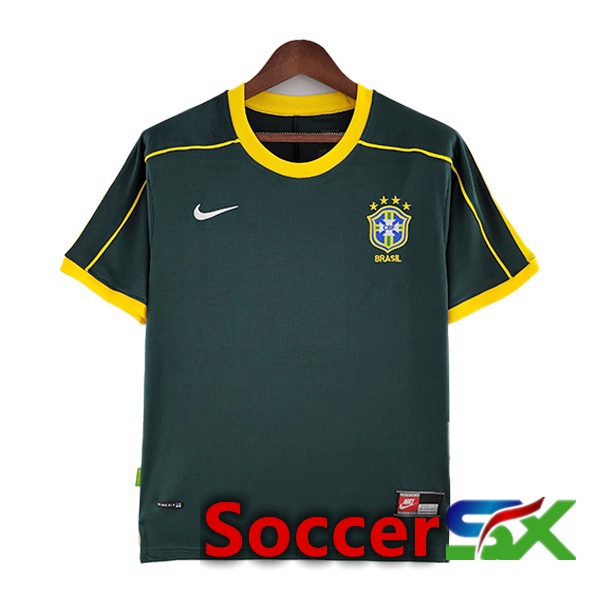 Brazil Jersey Goalkeeper Retro Jersey Green 1998