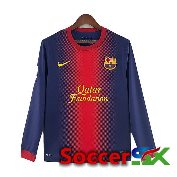 Barcelona long sleeve Home Jersey Purple Red 2012-2013