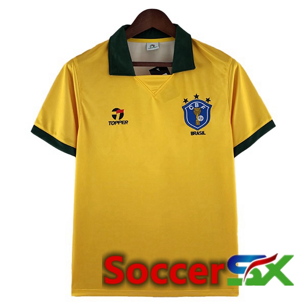 Brazil Retro Home Jersey Yellow 1988