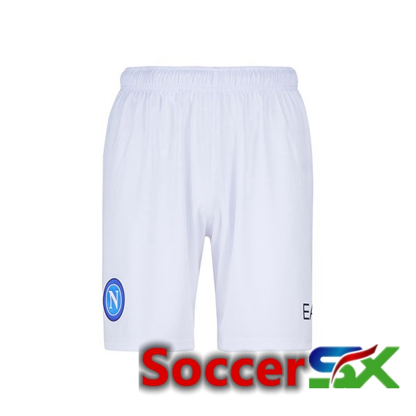 SSC Napoli Soccer Shorts Away White 2022/2023