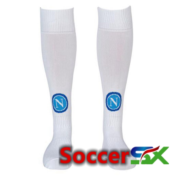 SSC Napoli Soccer Socks Away White 2022/2023