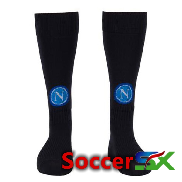 SSC Napoli Soccer Socks Third Black 2022/2023